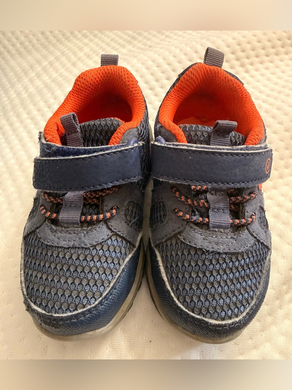 Stride Rite Artin 2.0 Navy and Orange Boys Shoes
